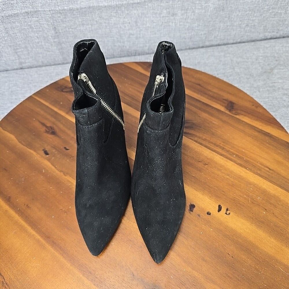 Nine West fast Black heeled bootie Zip closer Size‎  6 - Picture 4 of 11